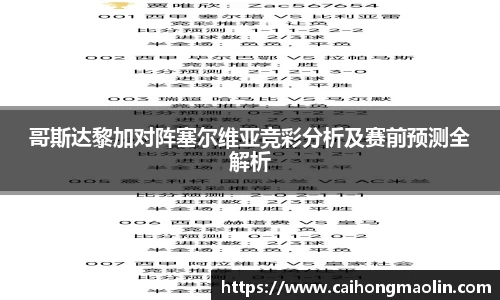 哥斯达黎加对阵塞尔维亚竞彩分析及赛前预测全解析