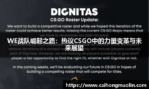 WE战队崛起之路：热议CSGO中的力量变革与未来展望