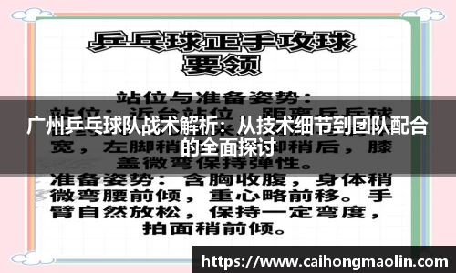广州乒乓球队战术解析：从技术细节到团队配合的全面探讨